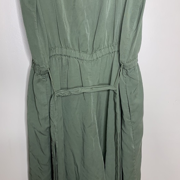 GAP |  Green Sleeveless Cinch Waist Cropped Jumper | Wide Leg Tie Waist Outfit - Picture 7 of 11